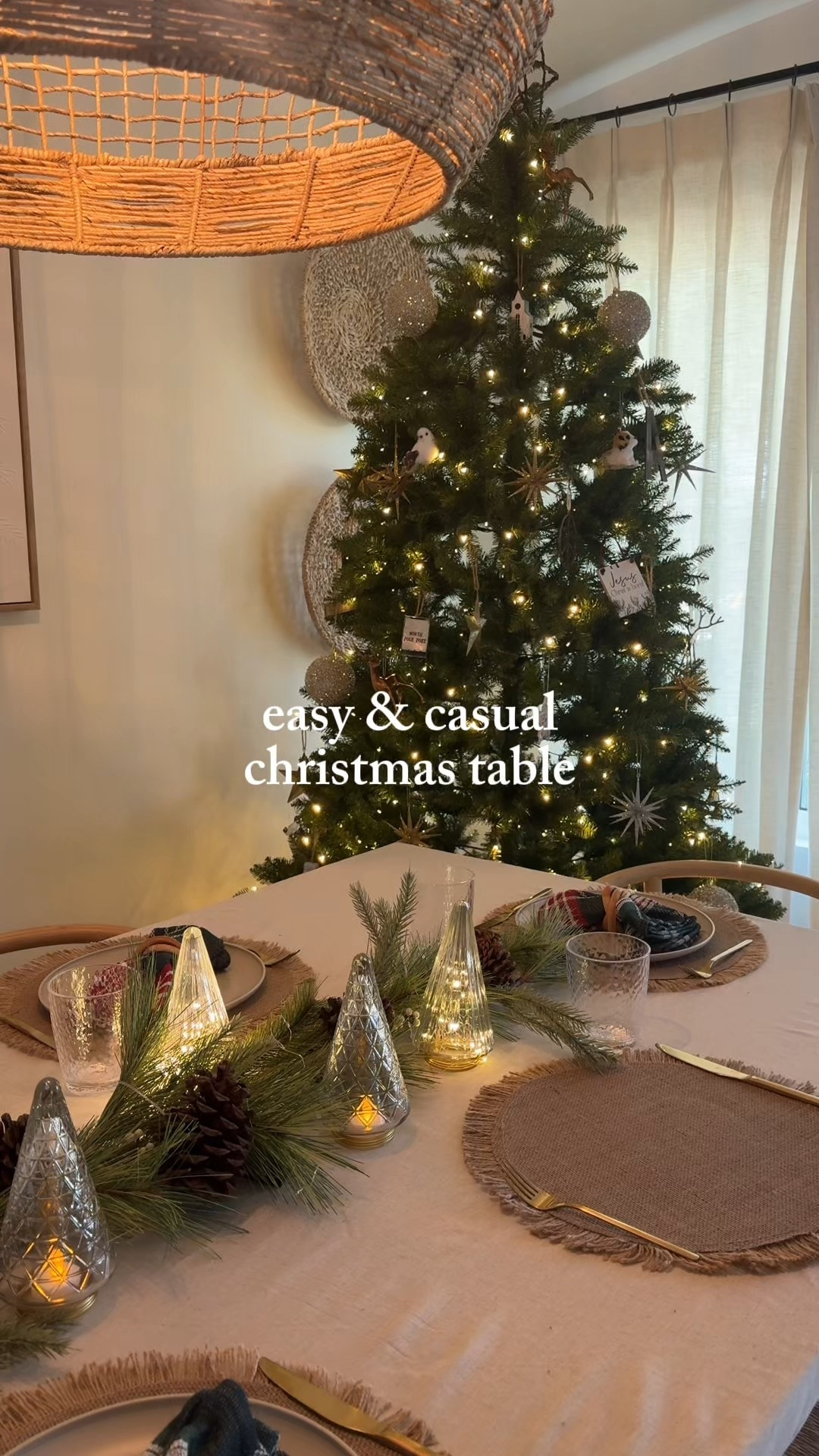 Easy and casual Christmas table setting idea that is also kid friendly too!

#LTKHome #LTKHoliday #LTKSeasonal