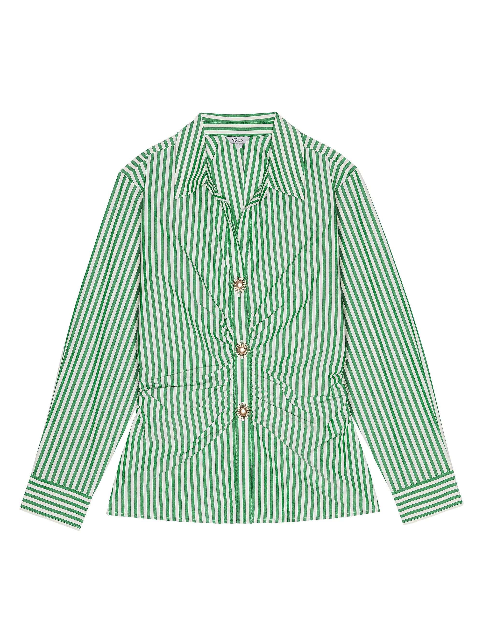 Carayln Striped Cotton-Blend Shirt | Saks Fifth Avenue