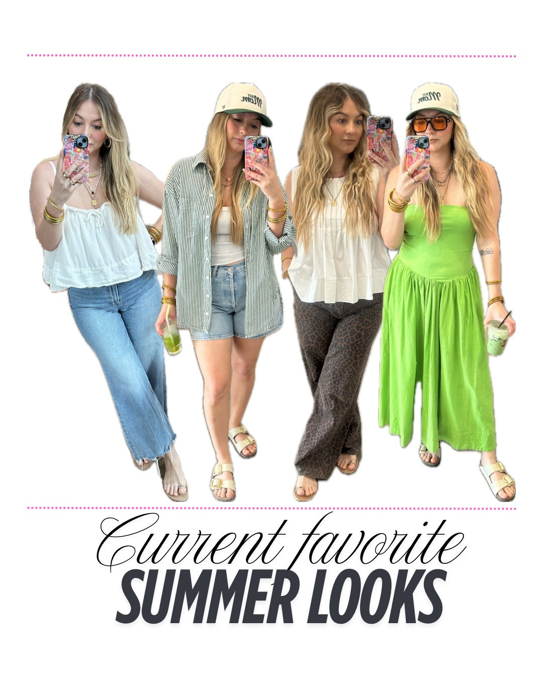 Current fav summer looks 

#LTKSummerEdit #LTKFindsUnder100 #LTKSaleAlert