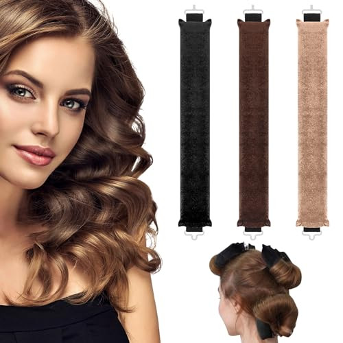 AIDUCHO Flexible Hair Curlers, 3PCS Soft Overnight Blowout Rods for Long Hair, Heatless Curling Rods to Sleep in with Hook | Amazon (US)