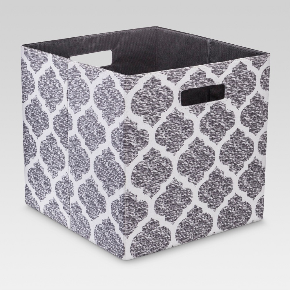 Fabric Cube Storage Bin 13 - Gray - Threshold, Gray Pattern | Target