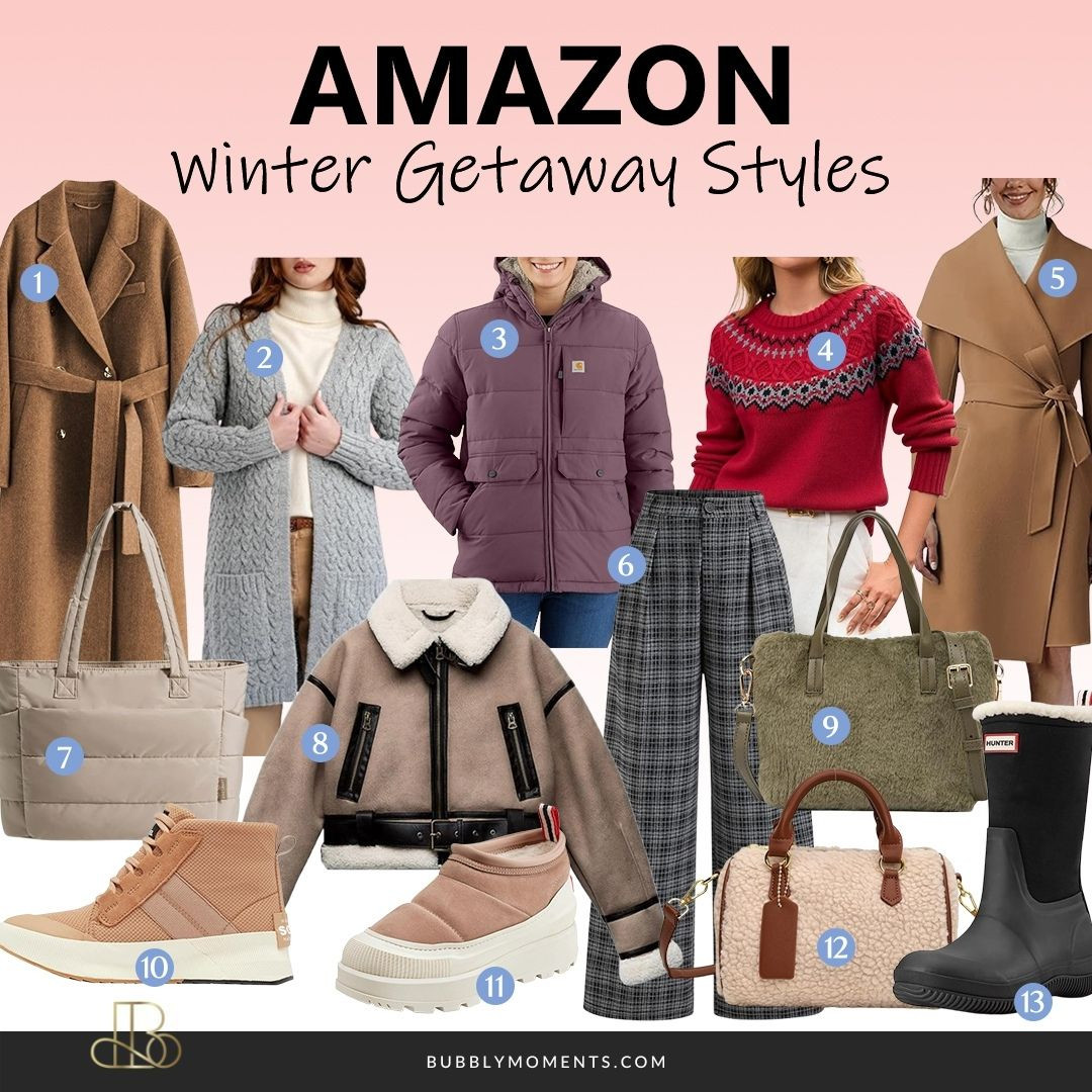Winter getaway ready ❄️🤍 Sharing my favourite women’s winter getaway styles that are perfect for travel, layering, and staying cosy while looking stylish. These Amazon finds are easy to wear, easy to pack, and great for cold-weather trips like city breaks, cabin stays, or winter holidays. Think warm knits, chic coats, comfy boots, and simple accessories you can mix and match for multiple outfits. These pieces are perfect for sightseeing, casual days, and relaxed evenings away. If you love effortless winter outfits that feel cosy but still look put together, this edit is for you. Save this post for travel inspiration and tap to shop all my winter getaway favourites in one place ✈️✨
#LTKSeasonal #LTKFindsUnder100 #LTKFindsUnder50 #WinterGetaway #WinterStyle #AmazonFinds #WinterOutfits #TravelStyle #ColdWeatherStyle #CozyOutfits #WinterFashion #TravelOutfits #LayeringLooks #ChicWinter #HolidayStyle #WinterEssentials 

 
