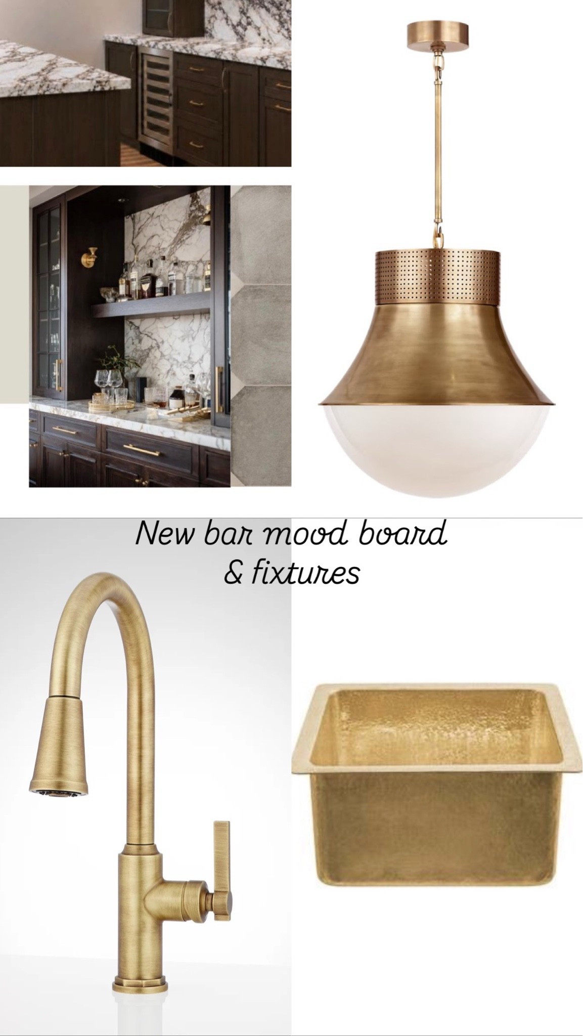 A sneak peek at our new basement bar mood board and fixtures. 
Home remodeling. Home decor.

#LTKHome