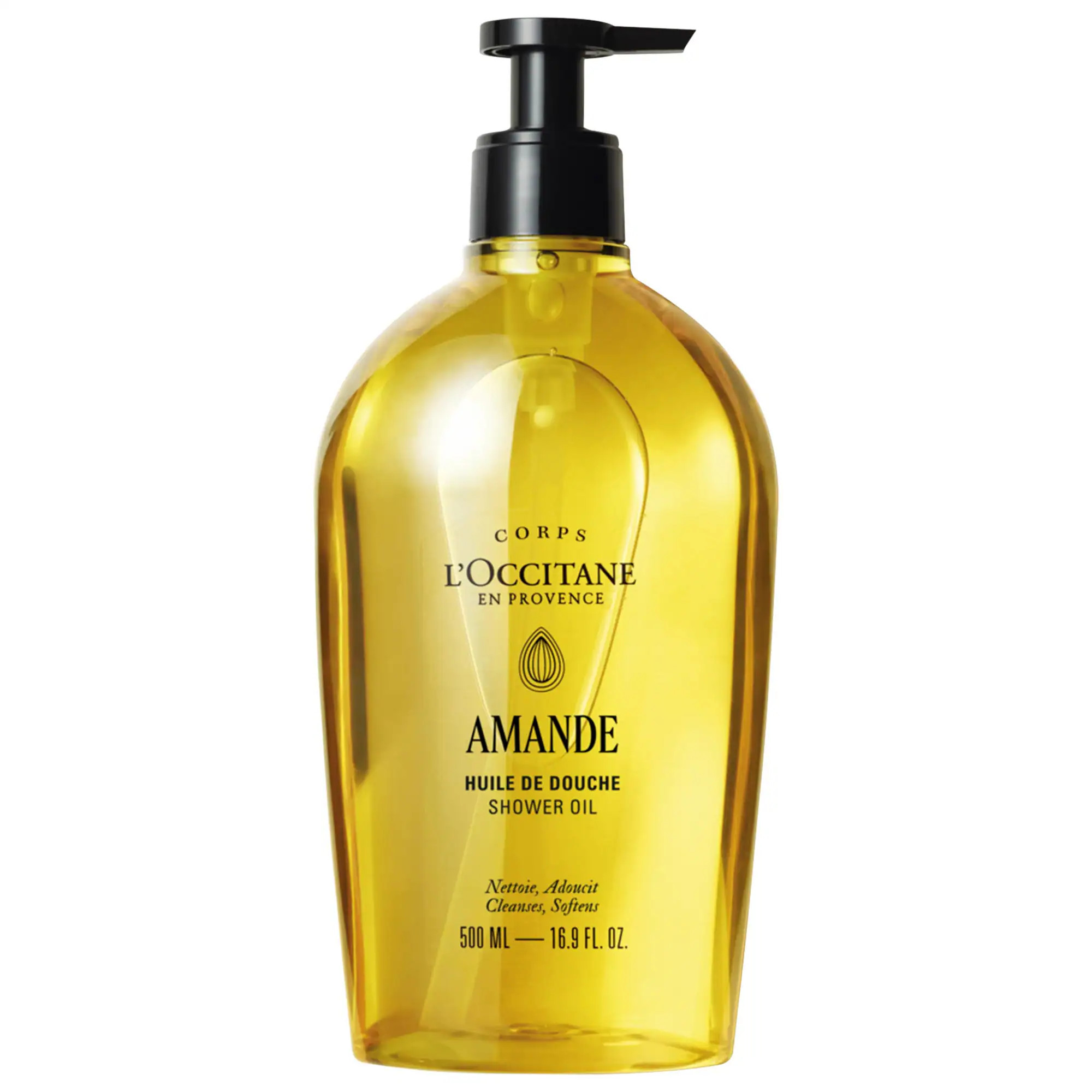 L'Occitane Cleansing And Softening Refillable Shower Oil With Almond Oil 16.9 oz/500 mL | Sephora (US)