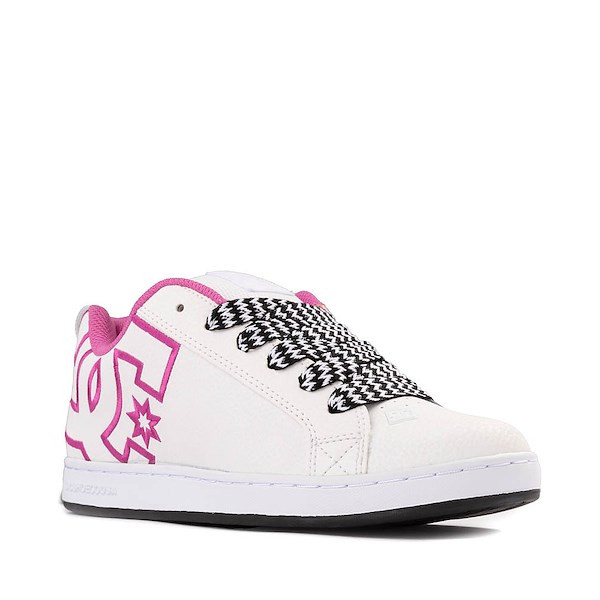 Womens DC Court Graffik Skate Shoe - White / Pink | Journeys