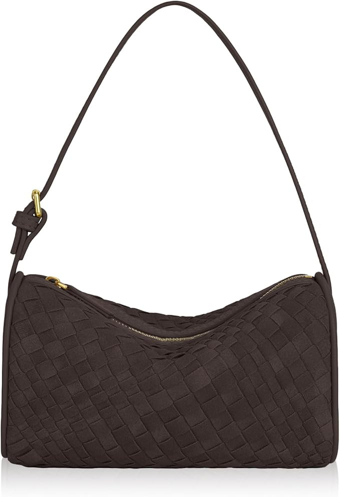 Mini Woven Bag, Leather Woven Handbag with Adjustable Strap, Small Purses for Women, Top-handle B... | Amazon (US)