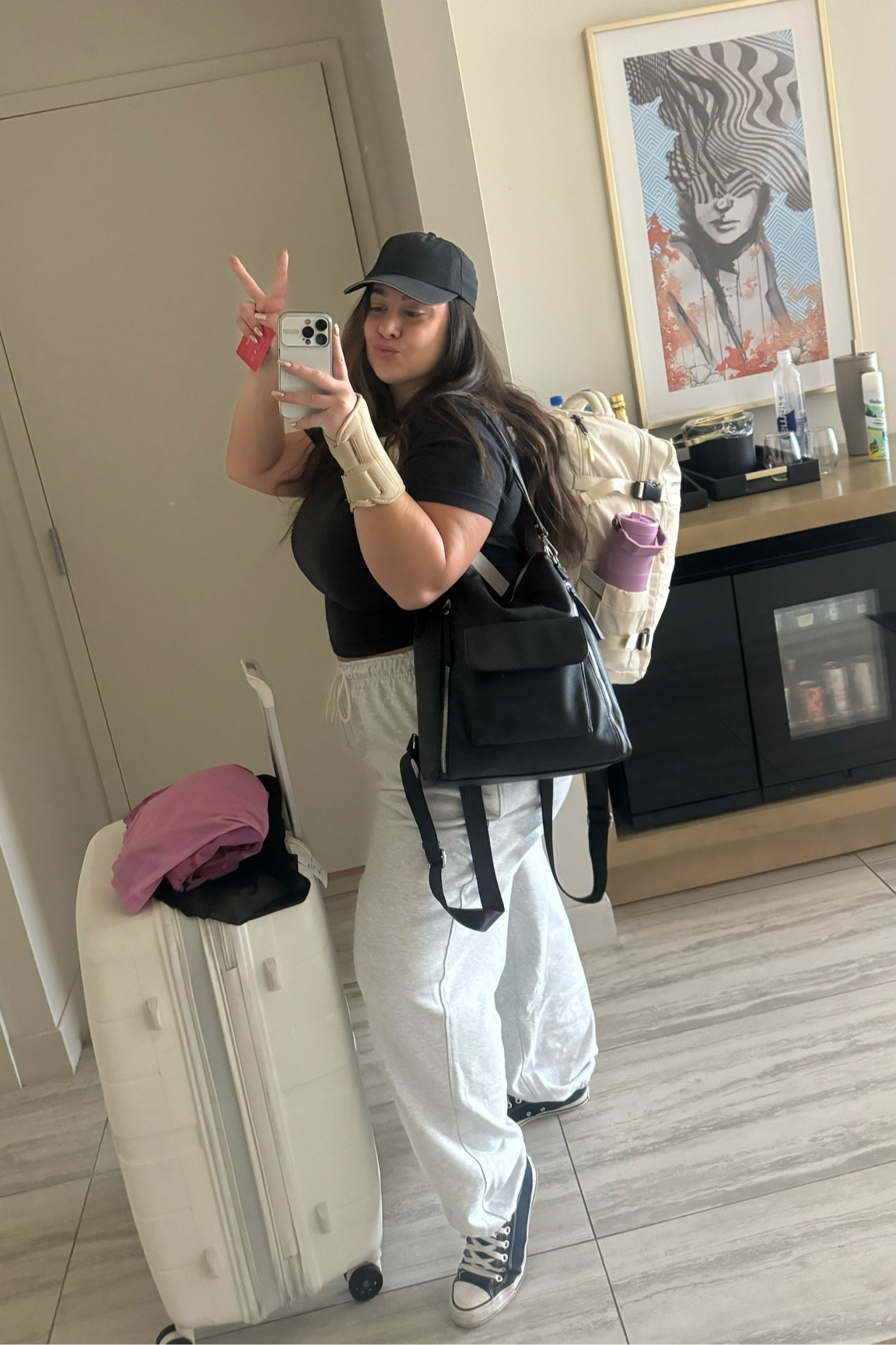 How I travel when I am planning for a lot of extra baggage! 😝 