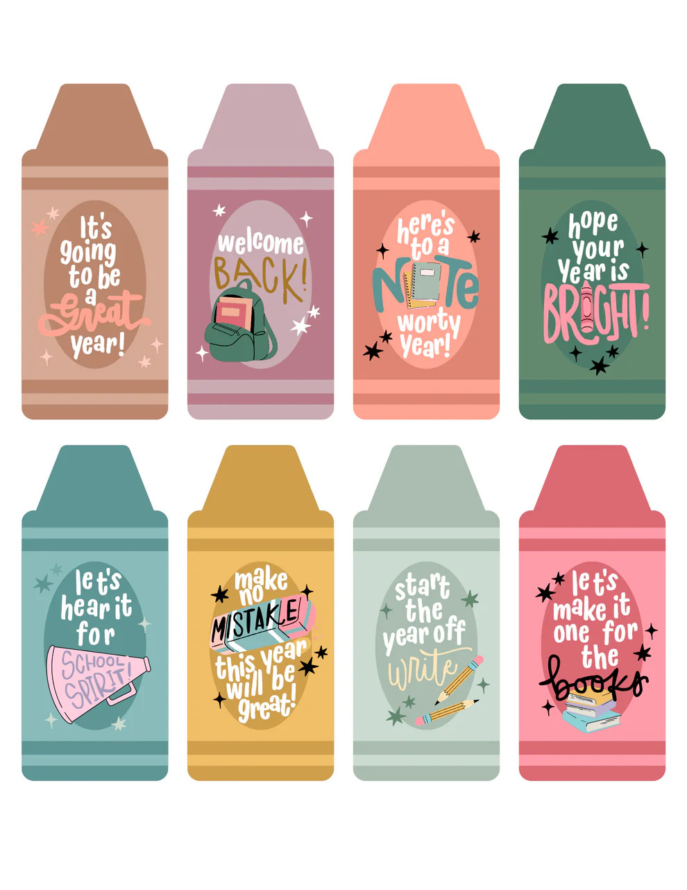 Back to School Tags and Flags '24 | Printable tags | The Letter Vee