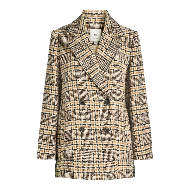 Free Assembly Women’s Boxy Double Breasted Jacket, Sizes XS-XXL - Walmart.com | Walmart (US)