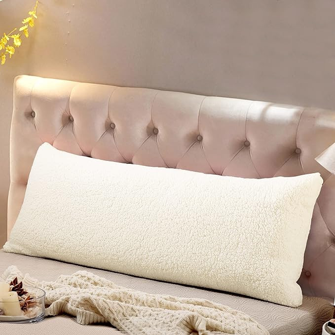 Reafort Ultra Soft Sherpa Body Pillow Cover/Case with Zipper Closure 21"x54" (21"x54" Body Pillow... | Amazon (US)