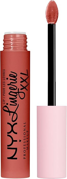 NYX PROFESSIONAL MAKEUP Lip Lingerie XXL Matte Liquid Lipstick - Peach Flirt (Orange Peach) | Amazon (US)