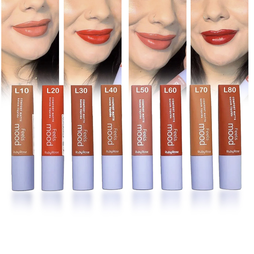 Batom Líquido Matte Comfort Feels Mood Ruby Rose HB-8320 | Shopee (BR)
