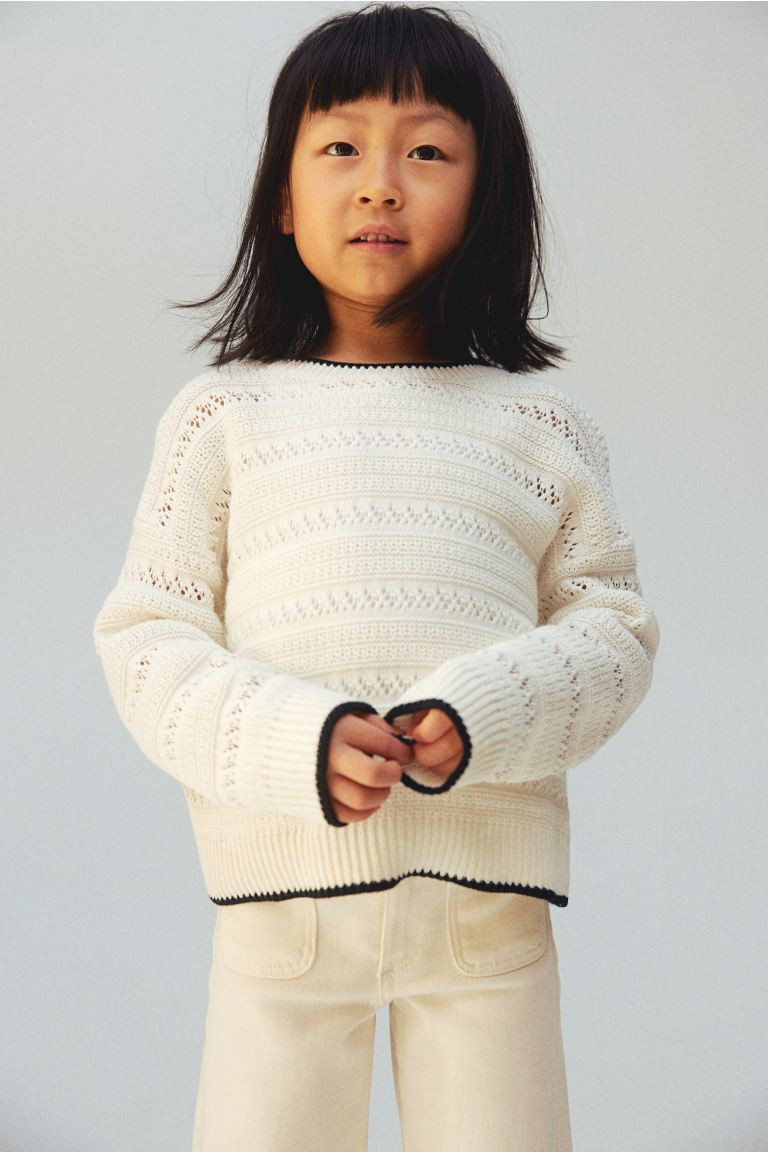 Cotton Hole-knit Sweater | H&M (US + CA)