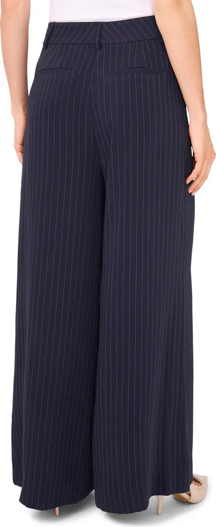 Zip Front Pinstripe Wide Leg Pants | Nordstrom