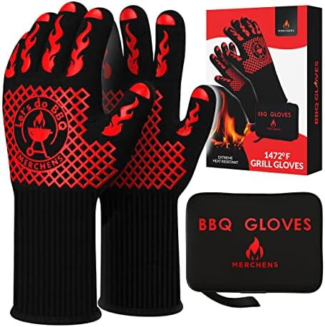 Pro-Series BBQ Gloves - Heat Resistant Grill, Grilling, and Oven Gloves for Culinary Experts - Ex... | Amazon (US)