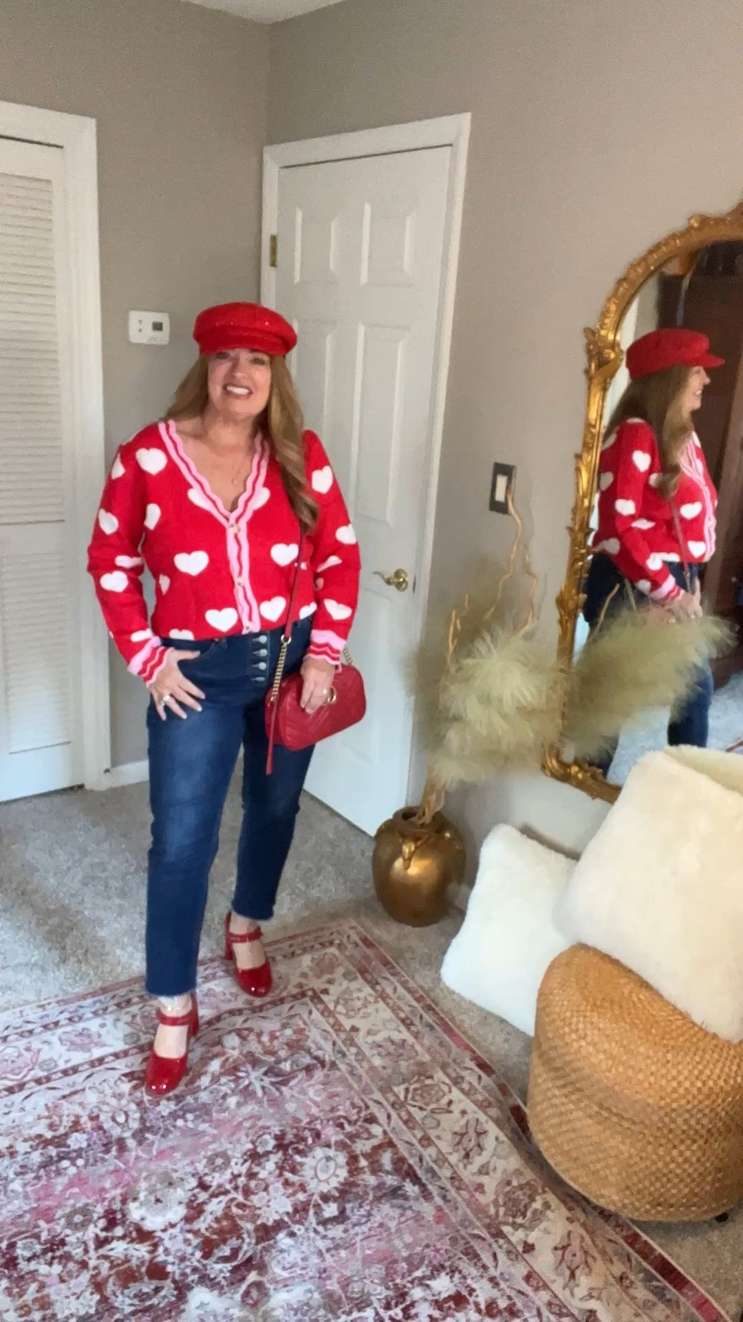 Fabulous valentine cardigan with scalloped edges. Perfect with Red Accessories and jeans.,

#LTKSeasonal #LTKootd #LTKMidsize