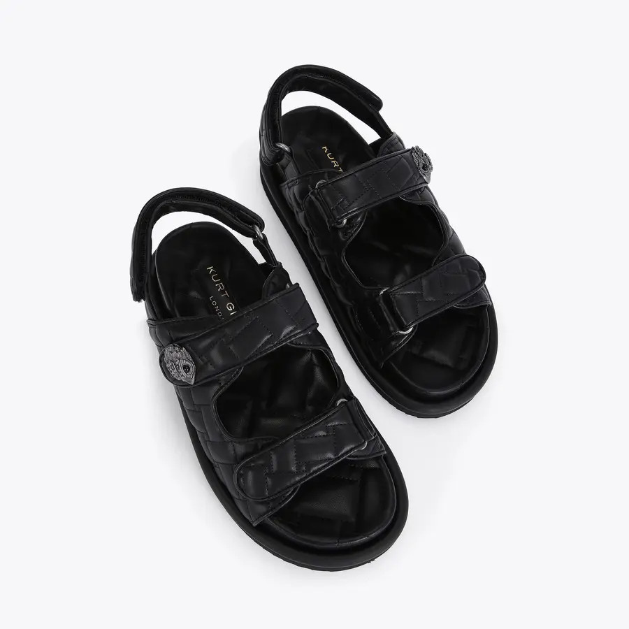 ORSON Black Eagle Embellished Chunky Sandals by KURT GEIGER LONDON | Kurt Geiger US