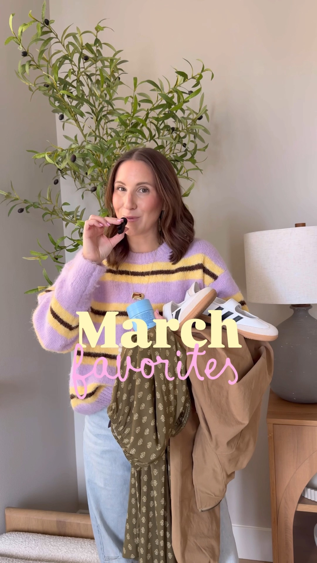 The things I couldn’t stop wearing, using or talking about last month!

March favorites, barrel jeans, casual sweater, adidas Mary janes, Amazon finds, colorful beaded necklace, moisturizer, bra free tank, must haves, closet staples 