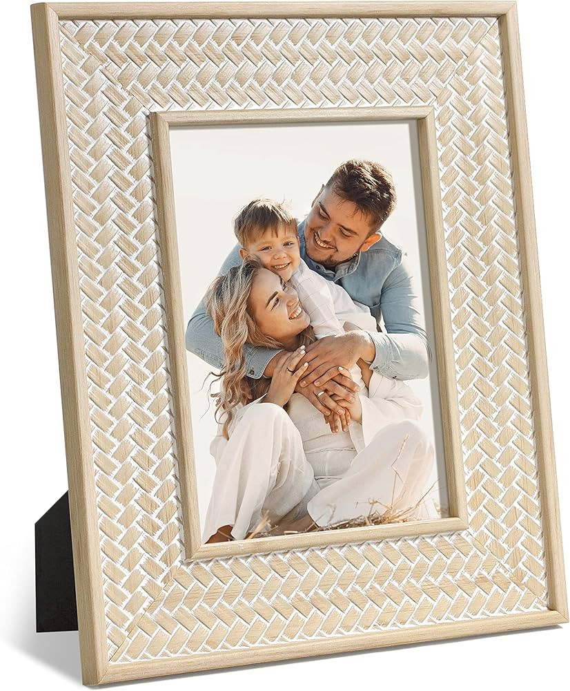 Afuly 5x7 Picture Frame Moroccan Boho Picture Frames Shabby Chic Rustic Farmhouse Photo Frame Hom... | Amazon (US)