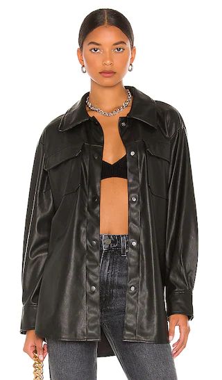Faux Good Measure Shacket in Black | Revolve Clothing (Global)