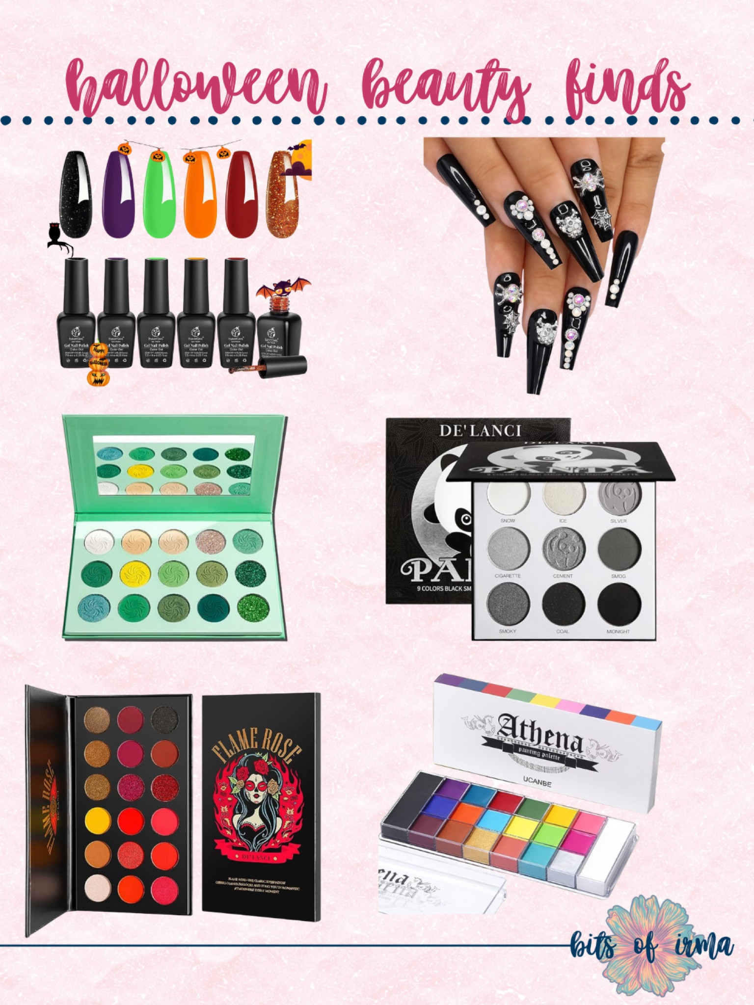 Halloween Beauty Finds 

Halloween Make Up | Halloween Beauty Palette | Makeup Palette | Halloween Nails | Halloween Nail Polish 

#LTKHalloween #LTKHoliday #LTKbeauty
