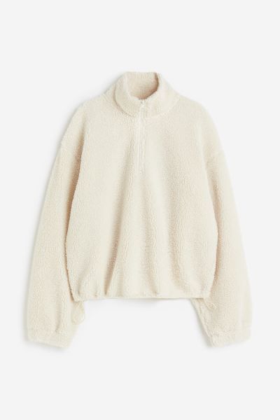 Half-zip Teddy Fleece Sweatshirt | H&M (US + CA)