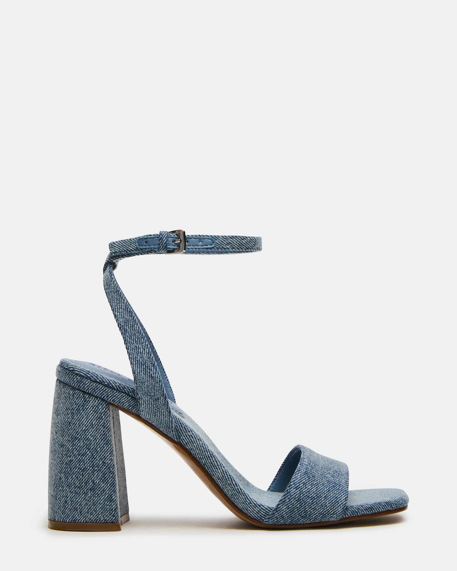 MESSA Denim Fabric Women's Square-Toe Block Heel | Steve Madden (US)