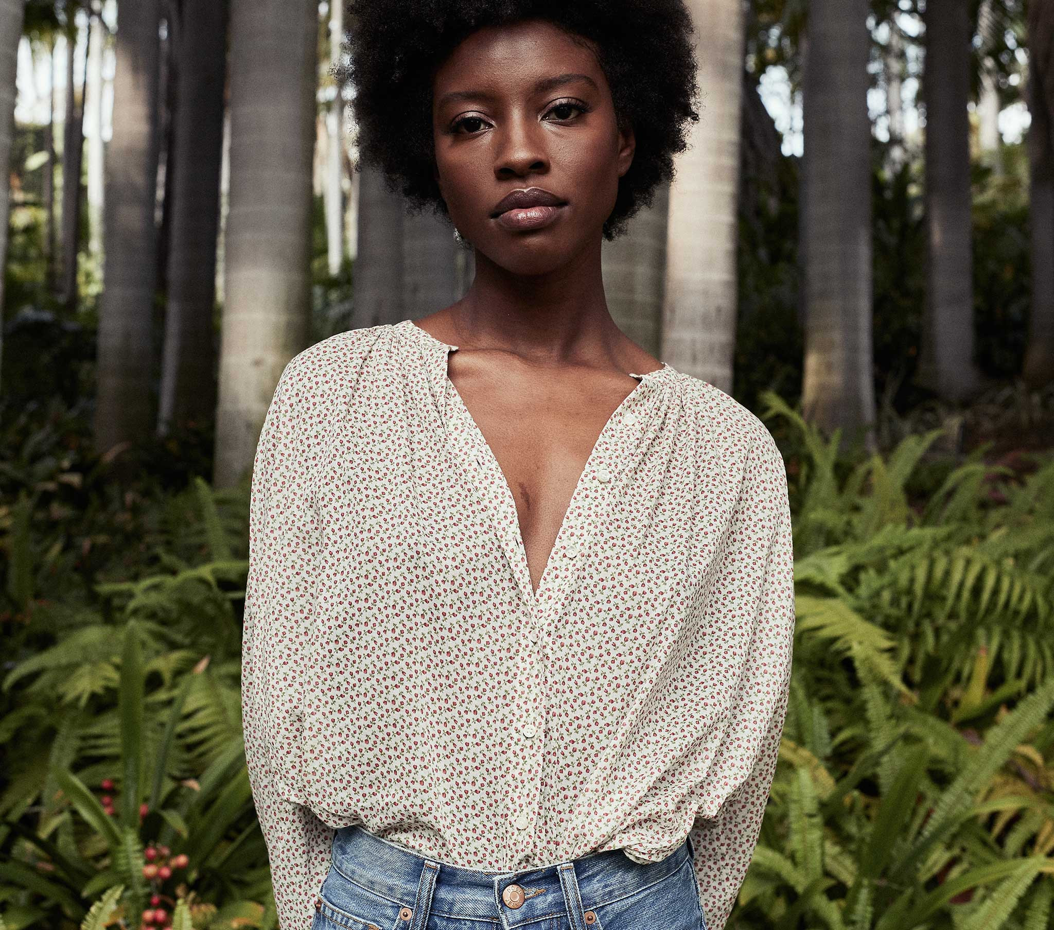 THE JANE BLOUSE -- BERRY BISOU FLORAL | DOEN