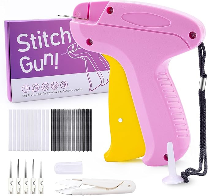 Stitch Gun for Clothes, Stitchy Quick Clothing Fixer, Micro Tagging Gun for Clothing, Mini Sticky... | Amazon (US)