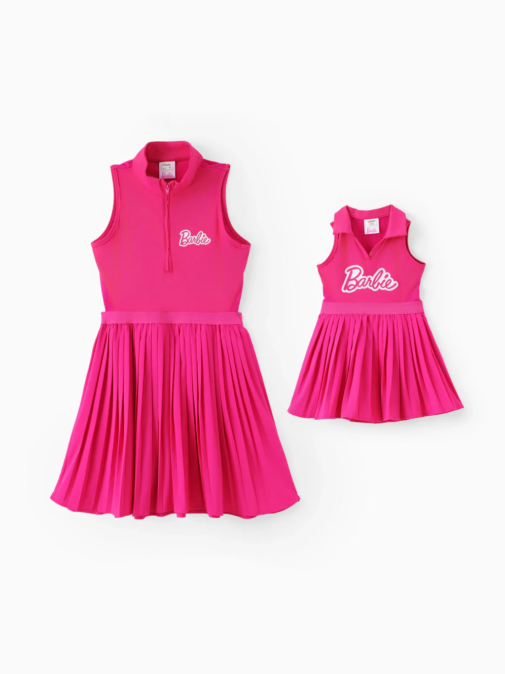 Barbie Mommy and me 1pc Polo Sporty Sleeveless Dress Hot Pink | PatPat