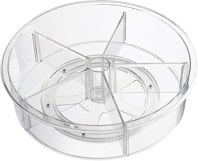 FIRJOY Lazy Susan Cabinet Organizer with Removable Dividers, 12 inch Spinning Turntable Organizer... | Amazon (US)