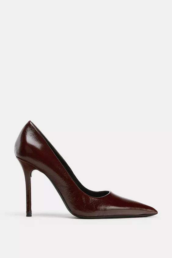 LEATHER HIGH-HEEL SHOES | Zara UK