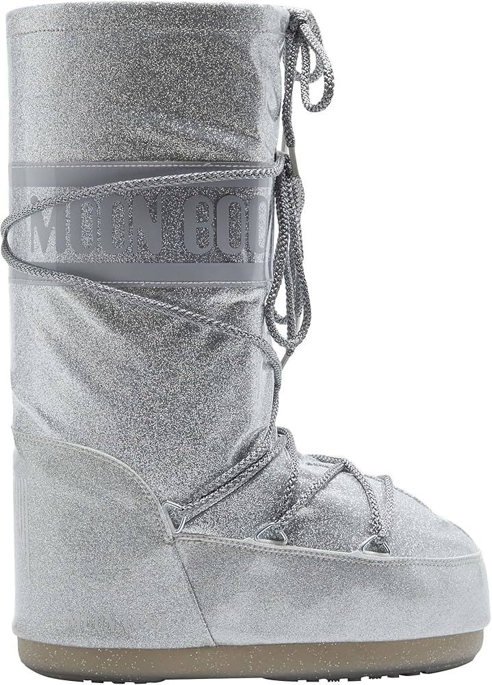Amazon.com: Moon Boot, Icon Glitter Unisex Boots, 35/38, Silver : Luxury Stores | Amazon (US)
