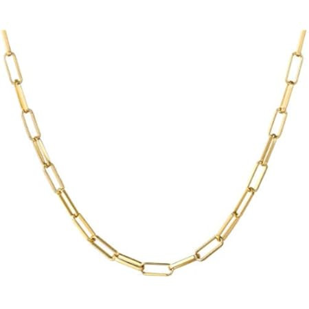 14K Gold Plated Dainty Cuban Choker Necklace Herringbone Snake Necklace Paperclip Chain Layered Necklaces for Women Jewelry Gifts | Amazon (US)