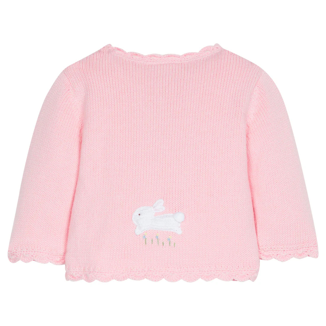 Pink Bunny Crochet Sweater - Baby Girl Cardigan | Little English