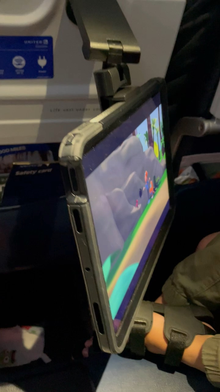 One of the best purchases we made for this trip 🥰
The iPad getting knocked over constantly in the plane is annoying and this baby swivels side to side so wherever they decide they want to sit they can still watch. And it’s at eye level. 


#LTKFamily #LTKKids #LTKTravel