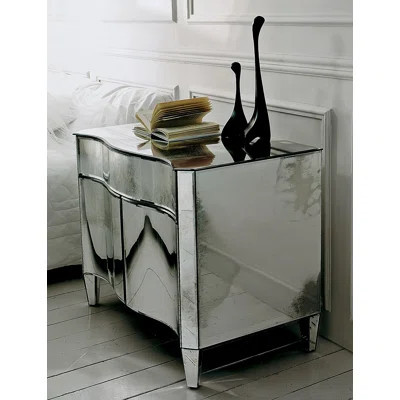 1 - Drawer Nightstand in Silver | Wayfair North America