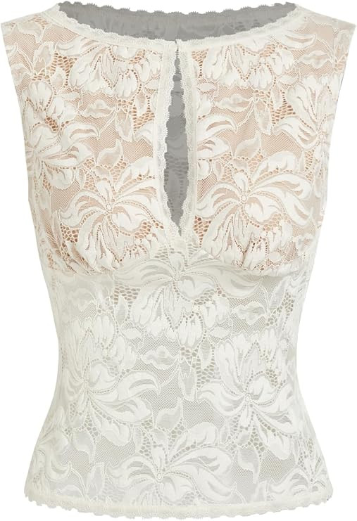 CIDER Sheer Lace Boat Neck Top - Women Elegant Long Sleeve Blouse | Amazon (US)
