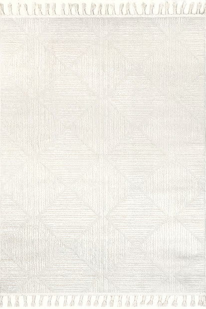 Ivory Shafali Tiled Trellis 12' x 15' Area Rug | Rugs USA