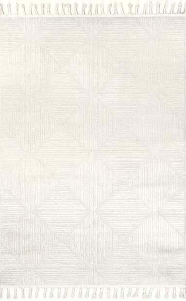 Beige Shafali Tiled Trellis 9' x 12' Area Rug | Rugs USA