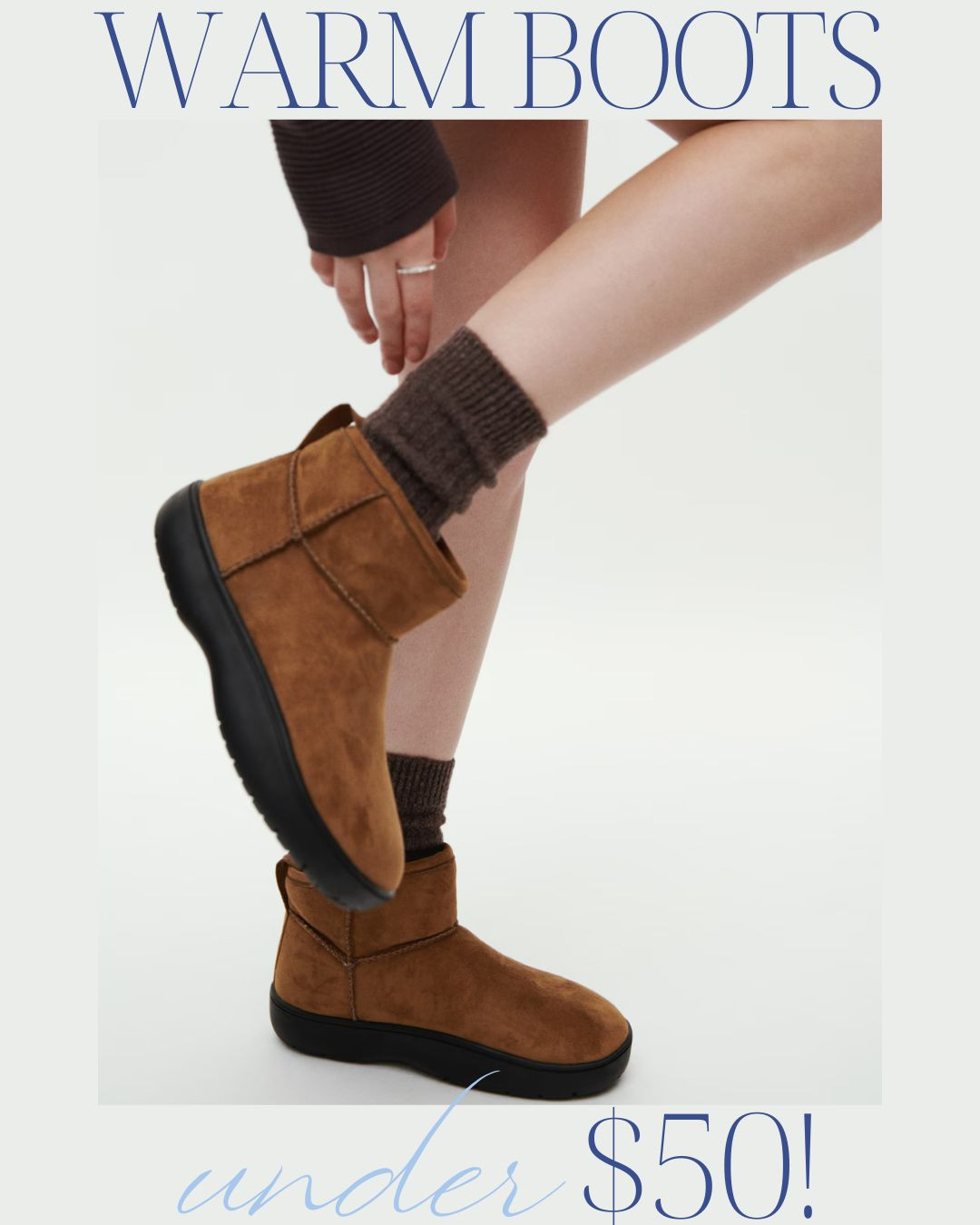 Warm boots under $50!

H&M, women’s beauty, fall outfits, makeup, clothing, bag, purse, dresses, on sale, winter,  travel outfit, maxi dress, coastal grand, southern style, classic style, preppy style, , women’s dresses, transition weather, trendy, stylish, cotton, puff sleeve, short dress, midi dress, maxi dress, classic style, preppy style, shoes, flats, ruffles, scallops, boots, denim, kids, children, women’s, adult, men, tuckernuck, h&m, target, dillards, nordstrom, belk, saks 

 #LTKSeasonal #LTKStyleTip #LTKShoeCrush