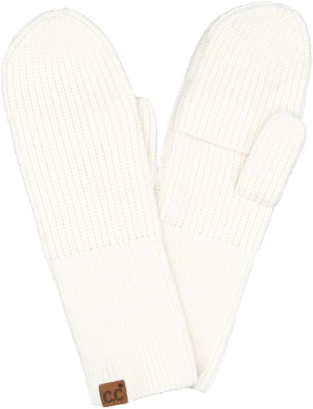 C.C Waffle Knit Mittens For Women - Acrylic Stretchable Soft Warm Knit Cold weather Winter Gloves | Amazon (US)