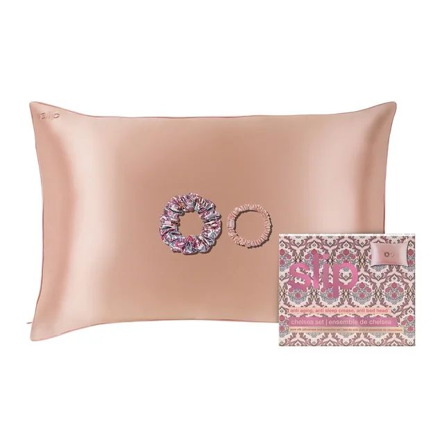 ($120 Value) Slip Silk Queen Pillowcase and Scrunchies Gift Set - Chelsea, 3 ct | Walmart (US)