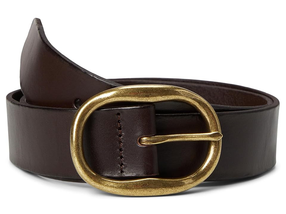 Madewell Oval Buckle Women's Belt Women's Belts Coffee Bean : SM, Leather | Zappos