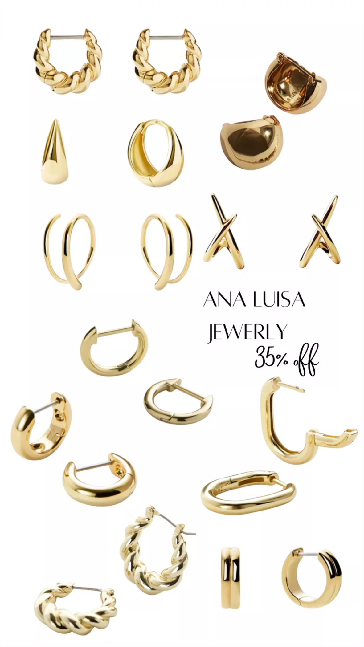 Gold Stud Earrings - Kennedy | Ana Luisa Jewelry