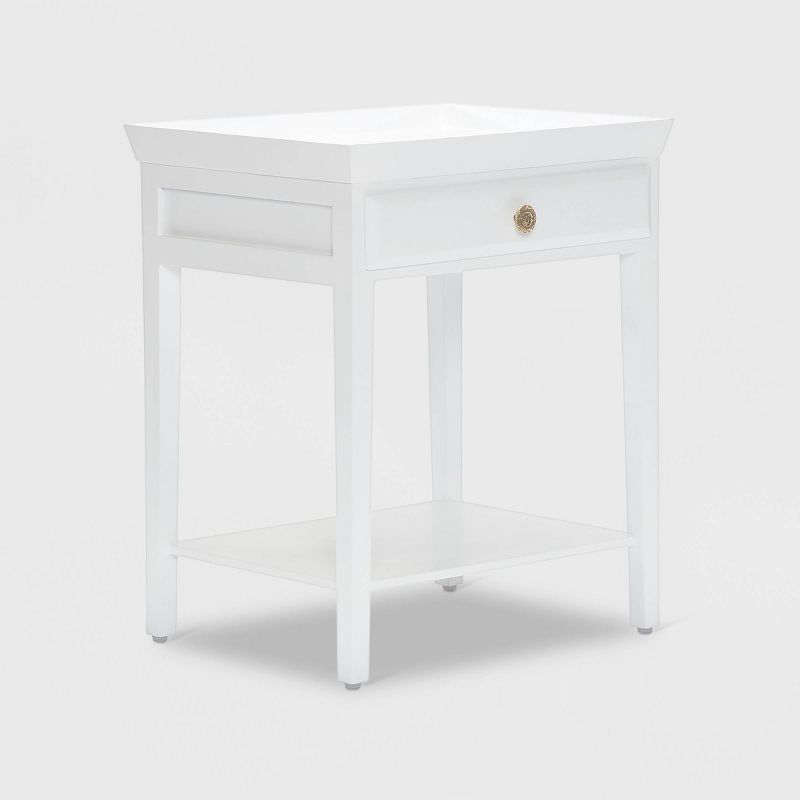 Hampton Side Table with Drawer White - Finch | Target