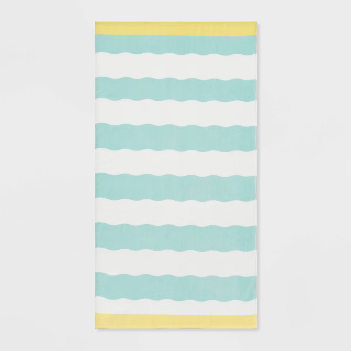 Wavy Stripe Beach Towel Teal/White - Sun Squad™ | Target