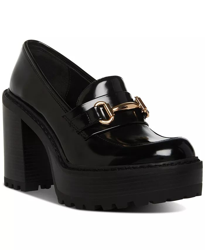 Kiiera Platform Tailored Lug Sole Heeled Loafers | Macys (US)