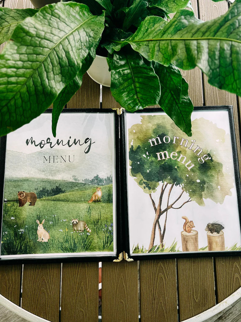 Nature Inspired Simple Morning Menu Digital Print Circle Time Homeschooling Morning Basket Pages ... | Etsy (US)