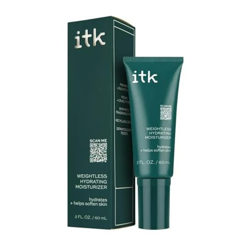 ITK Skincare Weightless Hydrating Face Moisturizer - Hydrates + Smoothes Skin - Niacinamide - Brighten Dark Spots - Hyaluronic Acid - Maintain Moisture Levels - Vitamin E-infused, 2 fl. oz | Amazon (US)